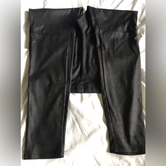 TROUVE , size S , leather like fabric  , woman’s pants , long leg , black color - Picture 9 of 16